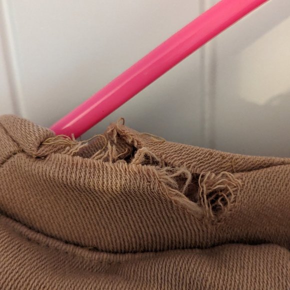 Vintage tan swing coat with fur trim - Picture 3 of 4